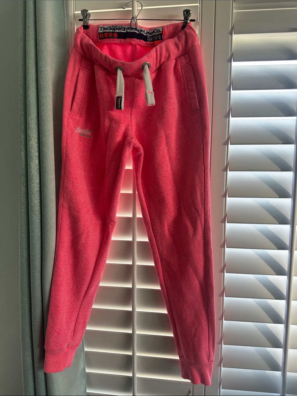 Superdry Orange Label Bright Pink Slim Joggers 30” waist